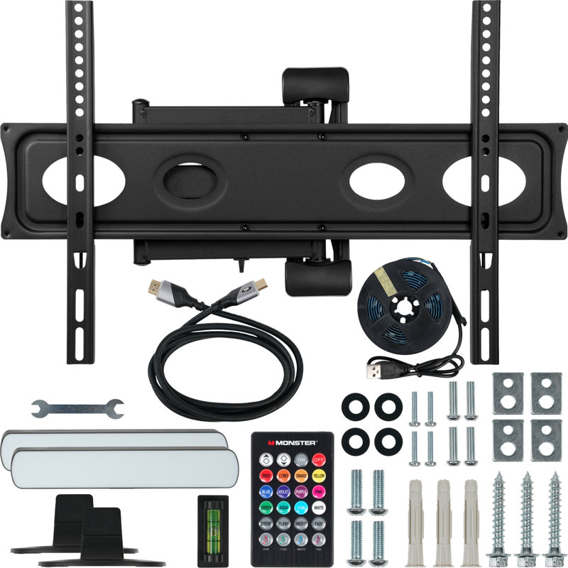Monster TV Wall Mount for 32-70" with Sound Reactive Lighting Kit