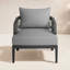 Chaise de patio avec coussins Evalyn