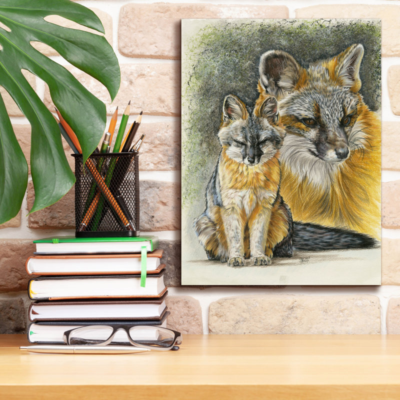 «Furtive On Canvas» par Barbara Keith, reproduction, H 16 po x l 12 po x P 0,75 po