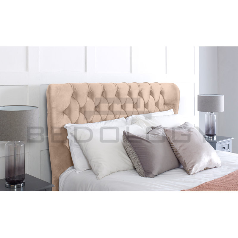 Jayvion Upholstered Bed, Single (90x190cm), Beige