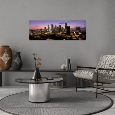 Horizon au crépuscule, paysage urbain, horizon, ville, Atlanta, Géorgie, États-Unis, art contemporain abstrait, art mural
