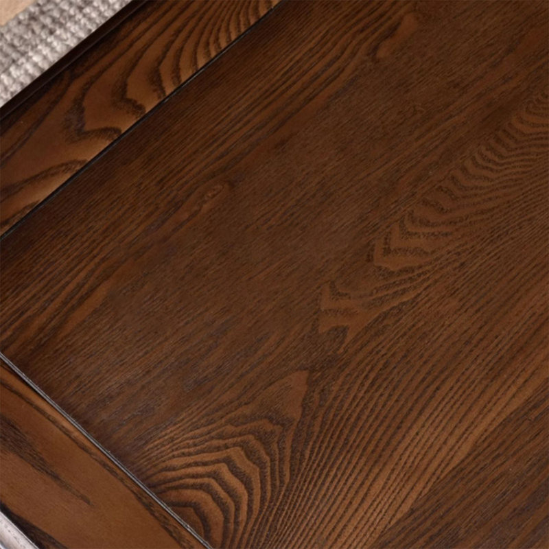 Nut-Brown Rectangular Solid Wood with 3 drawers desk