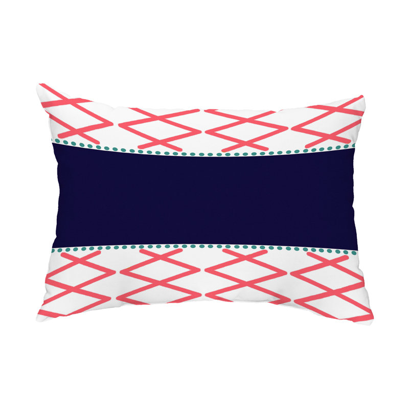  Knot Fancy Outdoor Rectangular Pillow Cover and Insert, Orange