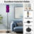  68.5" Standing Floor Lamp neon gradient animal print Seamless Dimmable Metal Pole Lamp with Linen Lampshade LED Bulb Included