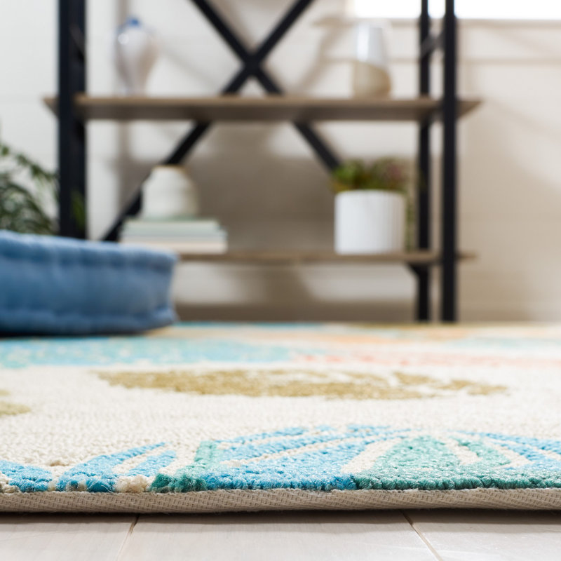Doyle Hand Hooked Performance Floral Rug, Rectangle 2'3" x 3'9"