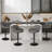 Eastway Swivel Upholstered Adjustable Height Counter Stool with Metal Frame-2039254755