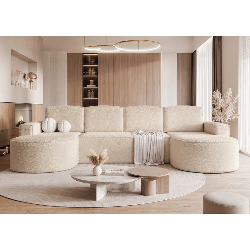 6 Seater Corner Sectional, Beige