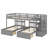 Full Over Twin & Twin Triple Bunk Bed, With Storage Drawers And Full-Length Guardrails-2049849719