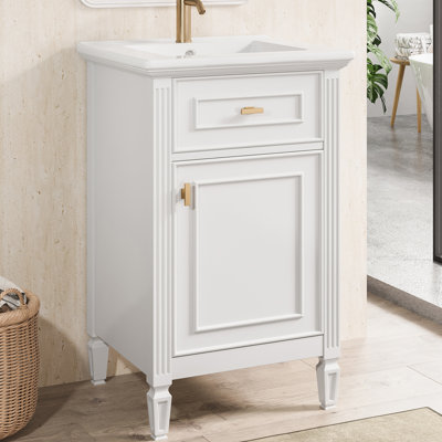 20'' Single Bathroom Vanity With Ceramic Top