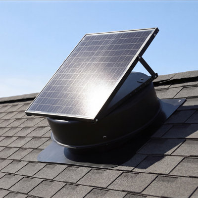 Ventilateur de grenier solaire 50w avec capteurs d'humidité pour thermostat et télécommande