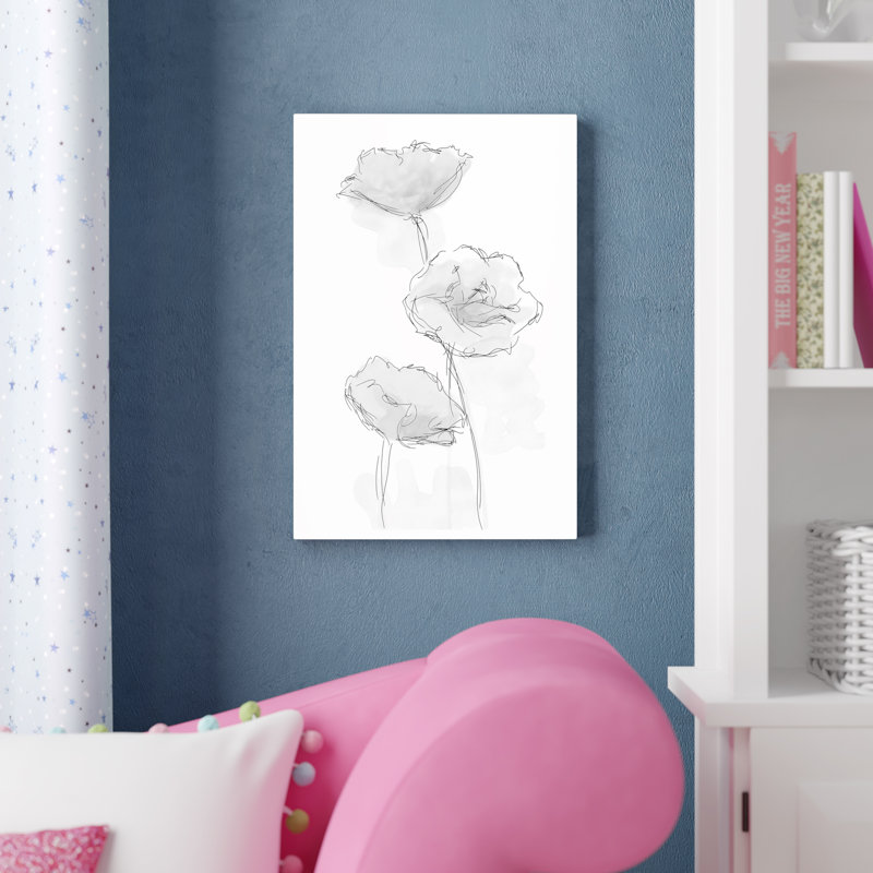 «Watercolor Flower Sketch», reproduction sur toile tendue