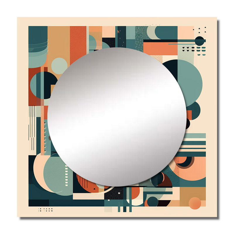 Latéral Latica - miroir carré minimaliste pour décoration murale, 23 po x 23 po