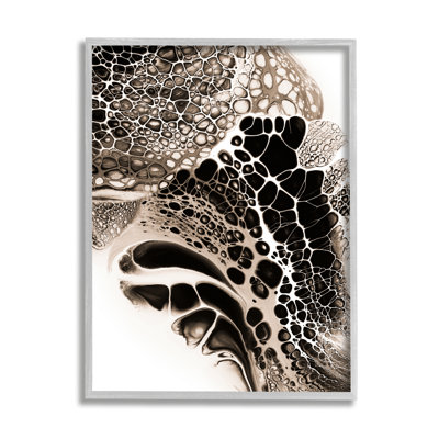 Motif monochromatique abstrait à motif de galets minimaliste moderne par Ros Ruseva