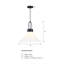 Rockleigh 60 Watt 1-Light Matte Black Down Pendant Light with Etched Opal Glass Shade-1254315342-1254315328