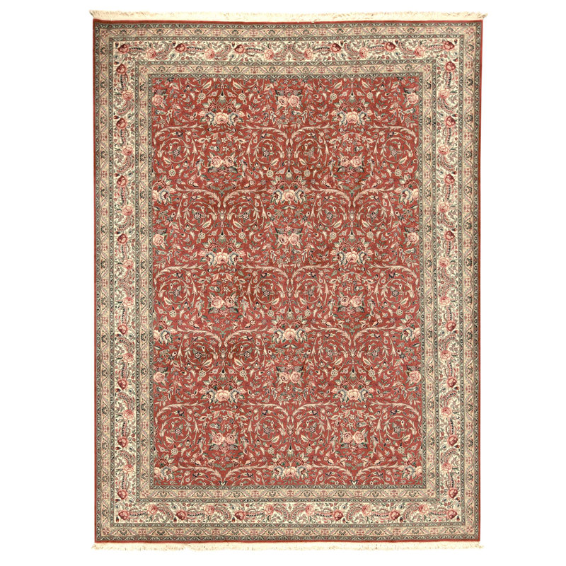 Tapis rectangulaire en laine noué à la main
