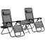 Ensemble de chaise Zero Gravity avec table d'appoint, chaise inclinable pliante avec porte-gobelets et coussins, chaise longue réglable pour piscine, jardin, pelouse, plage, chaise-680182074