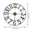 Horloge murale 23,6 po sans pile