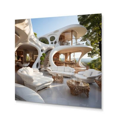 California Dream House I - Cityscapes Print on Metal