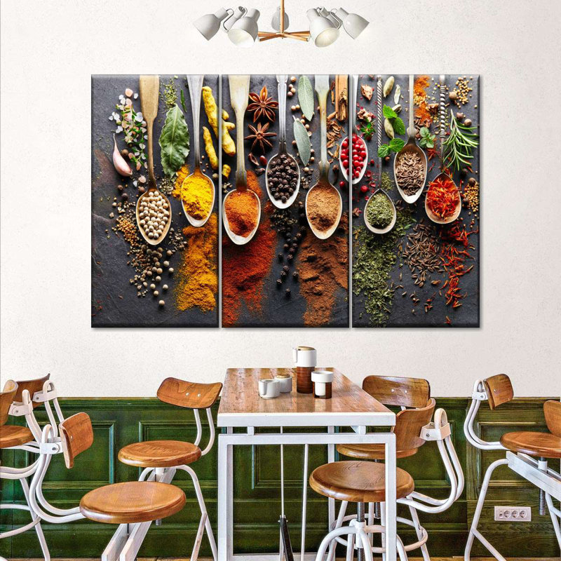 Choice of Spices - Ensemble de 3 toiles tendues, H 42 po x l 65 po