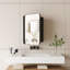 Armoire de salle de bain avec miroir et tablettes réglables - 16 po x 24 po Encadré en métal noir-590540859