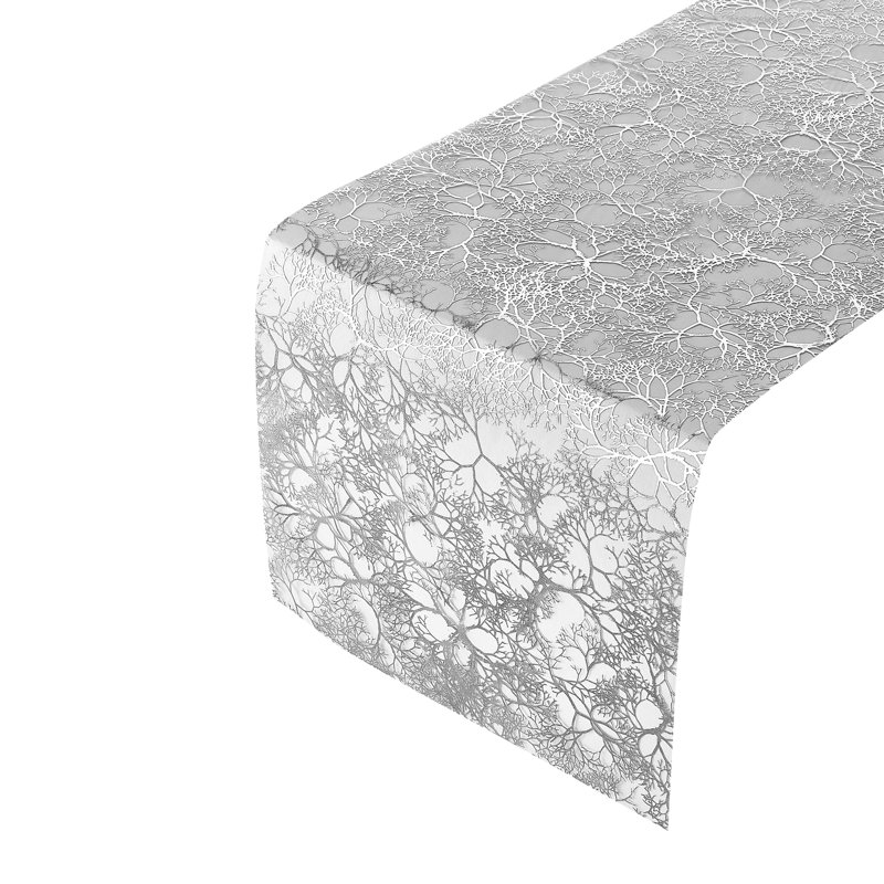 Chemin de table Bouck Branches, Argent, 12