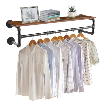 Olavo 105Cm Wall Mounted Clothes Rack