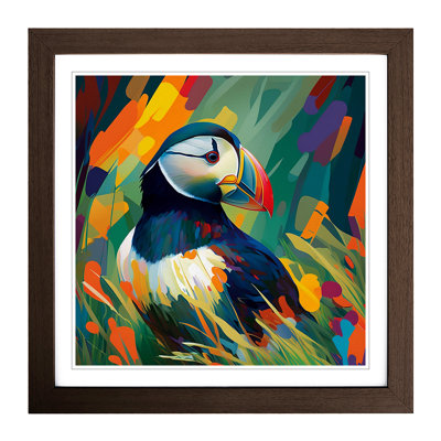 Puffin Fauvism - Framed Print