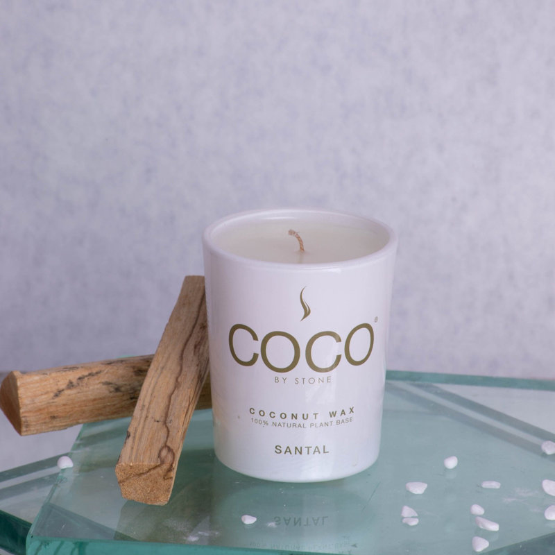 Bougie en cire Santal, Pot de 6,5 oz