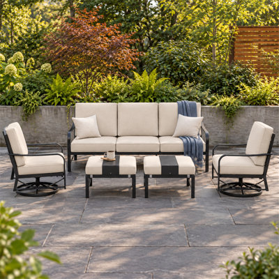 Vanwagenen 5-Person Patio Conversation Set With Cushion