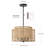4-Light yellow hemp rope adjustable iron pendant lamp