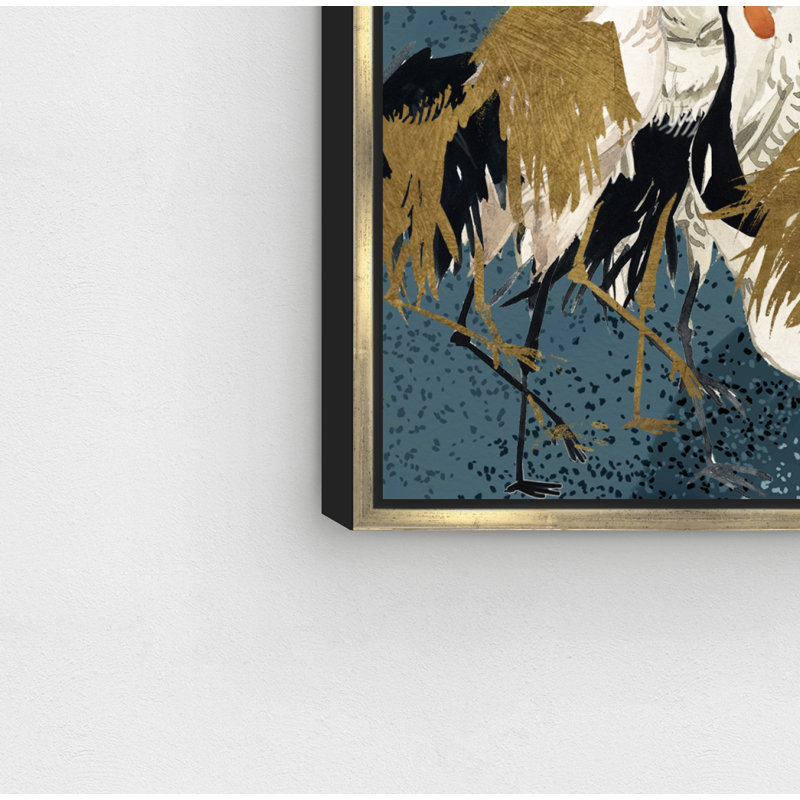 Signature Crane Love by Oliver Gal - Floater Frame Graphic Art Print on Canvas, 30" H x 45" W
