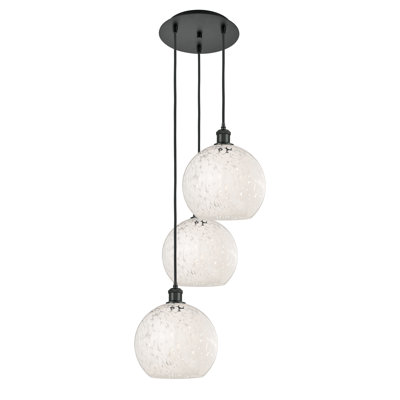 Ballston Mouchette 3 Light Cord Hung Pendant-113B-G1216