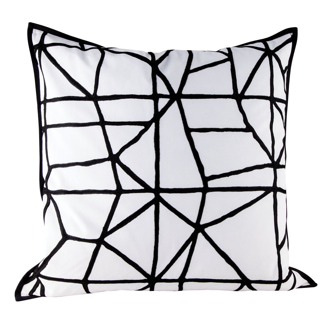 Skandi Geometric Reversible Throw Pillow Apolena