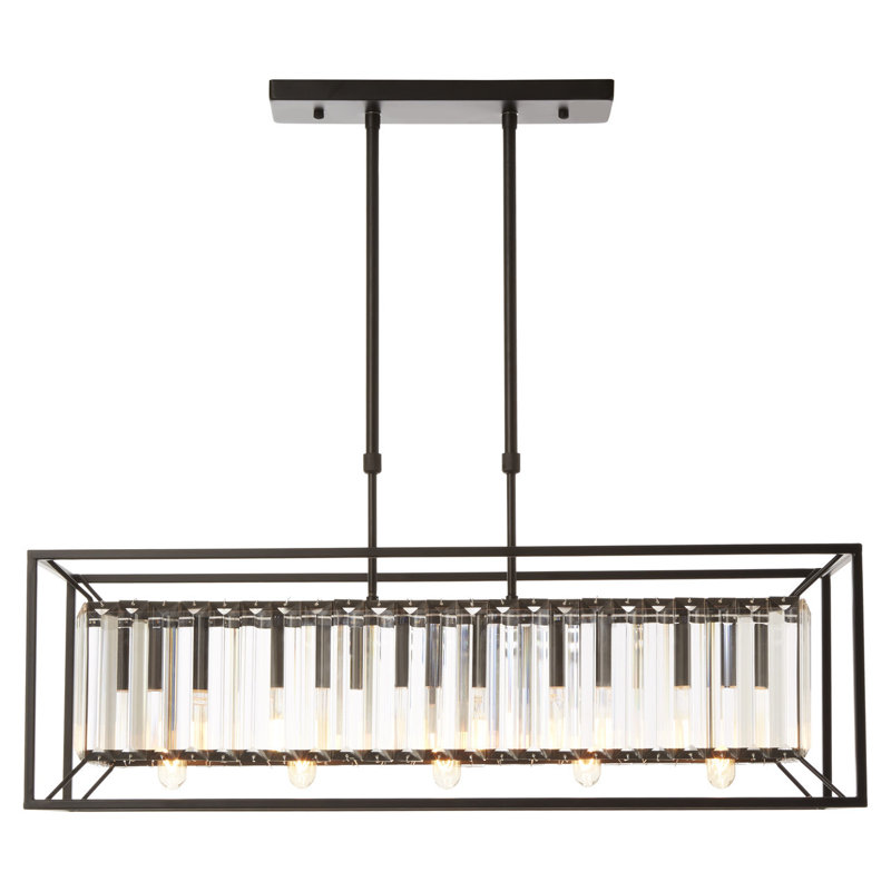 Birkley 5 - Light Black Square/Rectangle Pendant