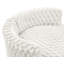 Fauteuil d'appoint rembourré avec roulettes Plush 3D, blanc cassé