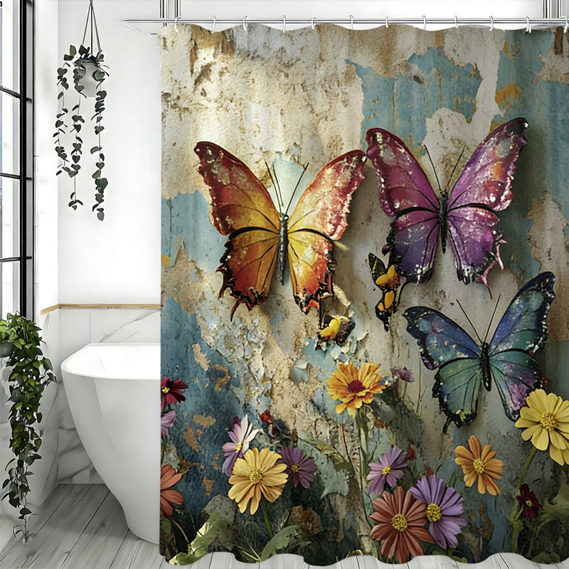 Rideaux de douche avec crochets inclus