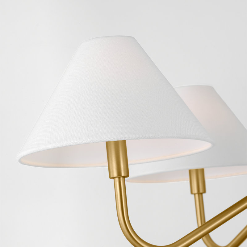 Eldon Medium Chandelier, Satin Brass