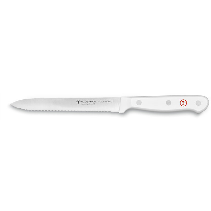 WÜSTHOF Gourmet White 5" Serrated Utility Knife