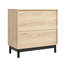 Haraldur Manufactured Wood Bedside Table with 3 drawers