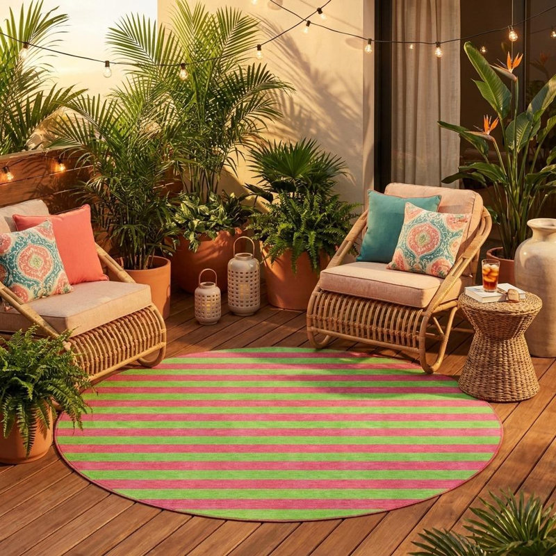 Tapis d'intérieur rond 8 po