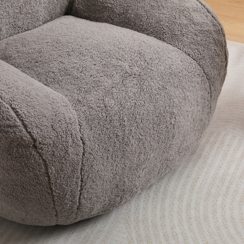 Mousse à mémoire de forme avec accoudoirs, Peluche gris clair, H 26,8 po x l 39,4 po x P 36,6 po