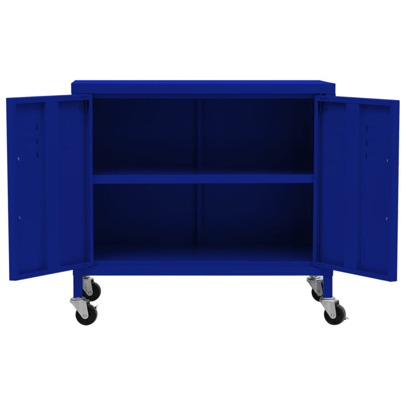 Classeur autoportant avec tablettes pour le bureau, Bleu marine
