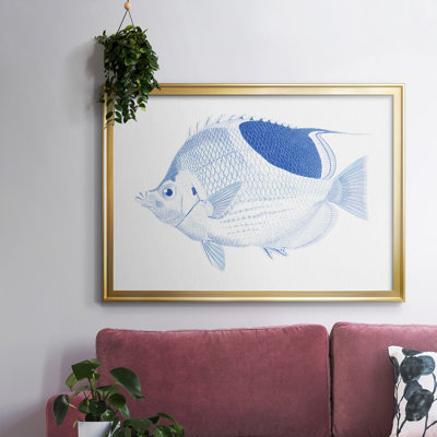 «Blue and White Tropical Fish I», reproduction sur toile