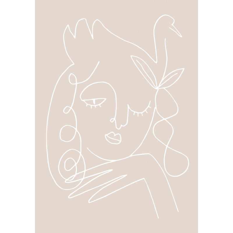The Swan, Beige, 76.2 cm H x 50.8 cm W