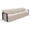 Canapé d'angle modulaire moderne en aluminium à structure ouverte, grand format, 4 pièces, avec coussins Sunbrella-1612048308