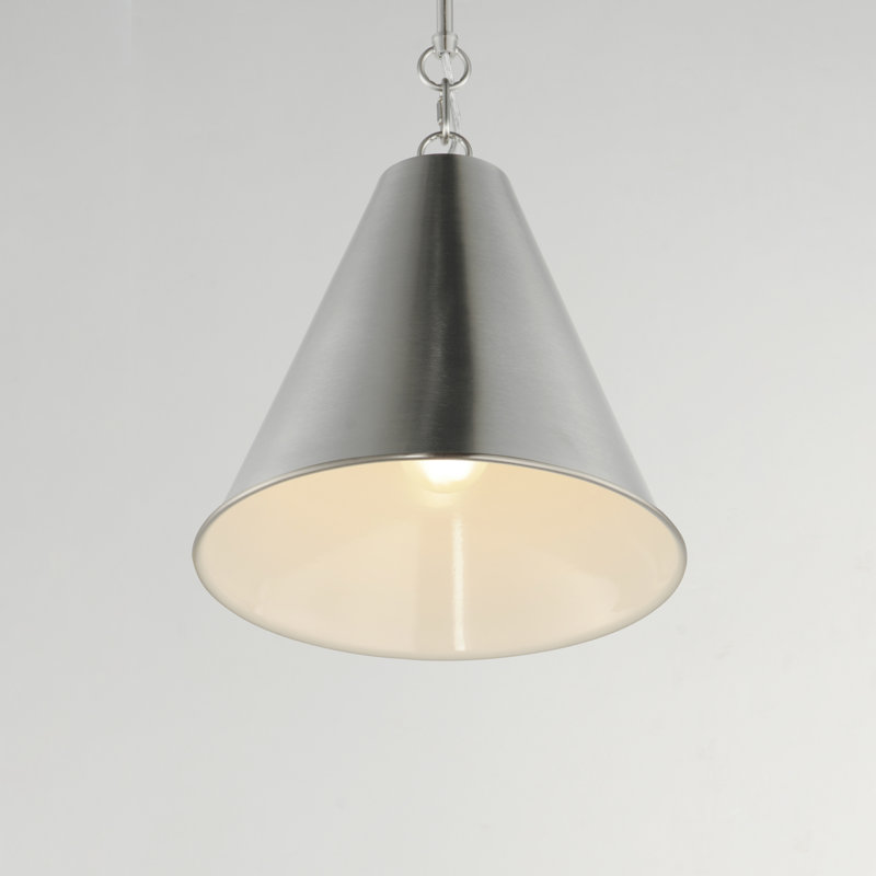 Lorrenda 1 - Light Single Pendant, 11" H x 12" W x 12" D, Satin Nickel