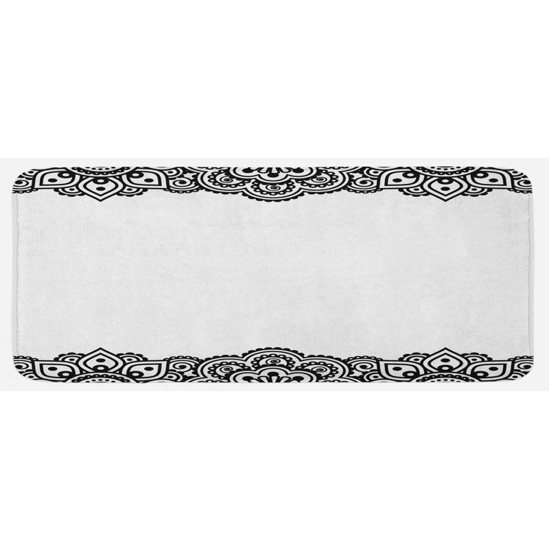 Tapis de cuisine damassé d'inspiration damas