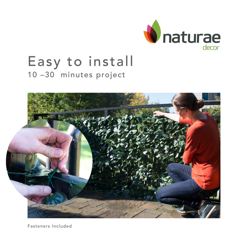 Naturae Decor Green Faux Ivy Privacy Screen for Outdoor Use