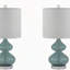 Lampe de table en verre courbé Ellipse, ensemble de 2-306047324