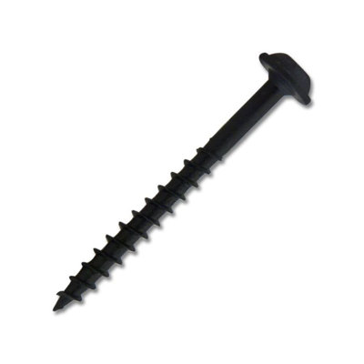 Tête de rondelle ronde noire à filetage grossier autotaraudeuse